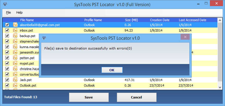 Outlook PST Locator