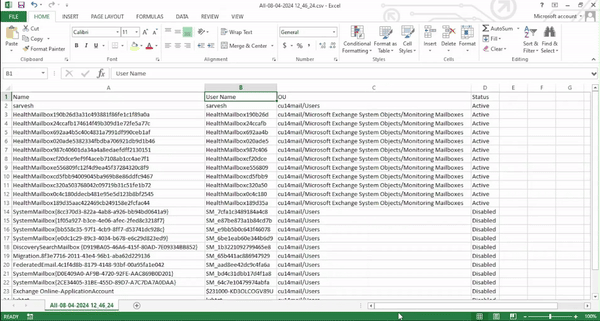 Edit CSV to Get User form OU