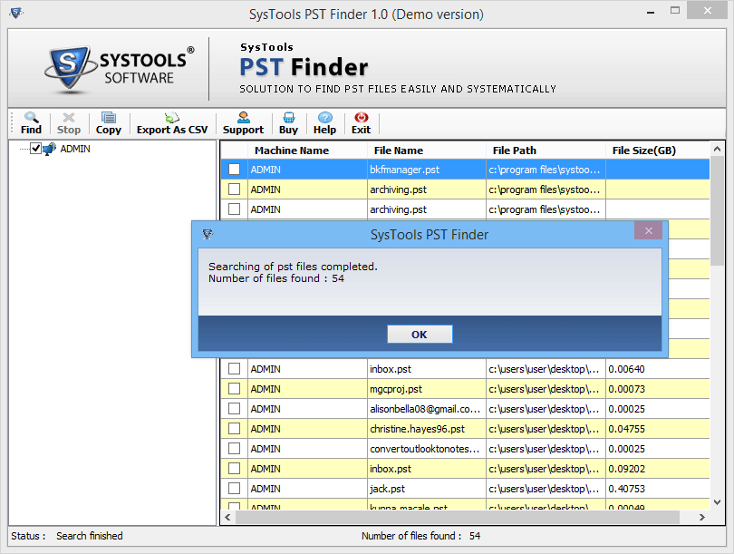 PST Finder