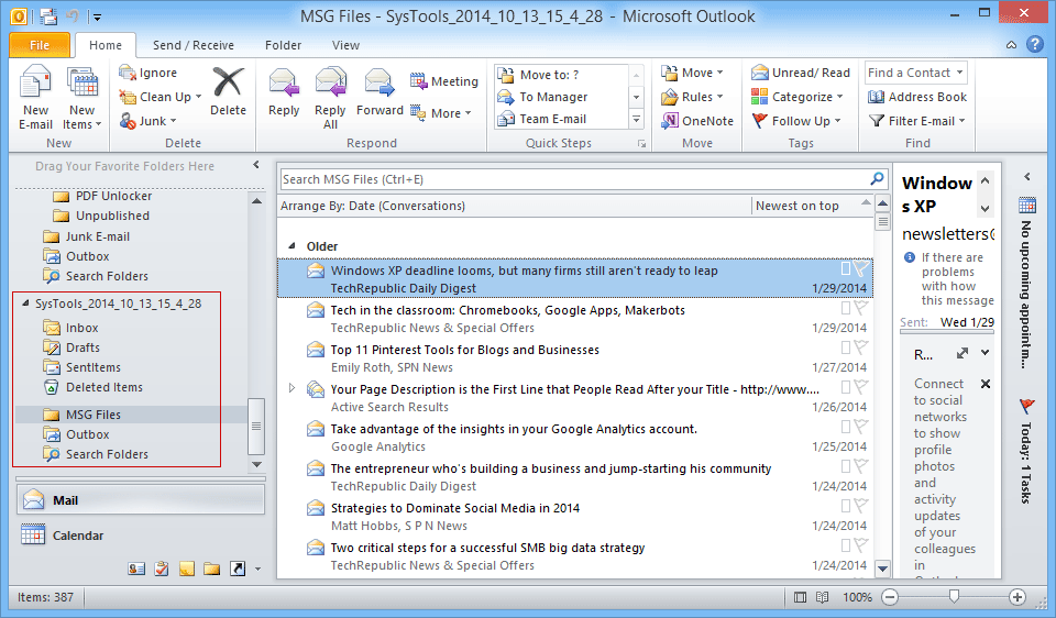 view-pst-into-outlook