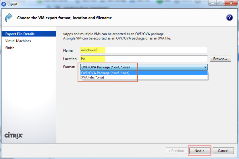 Export Partitions