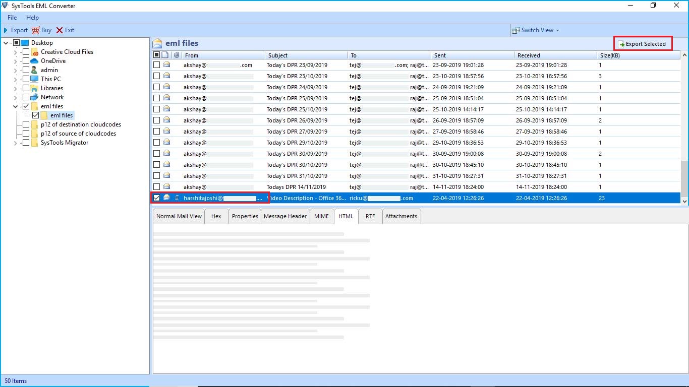 ekspor EML ke PDF