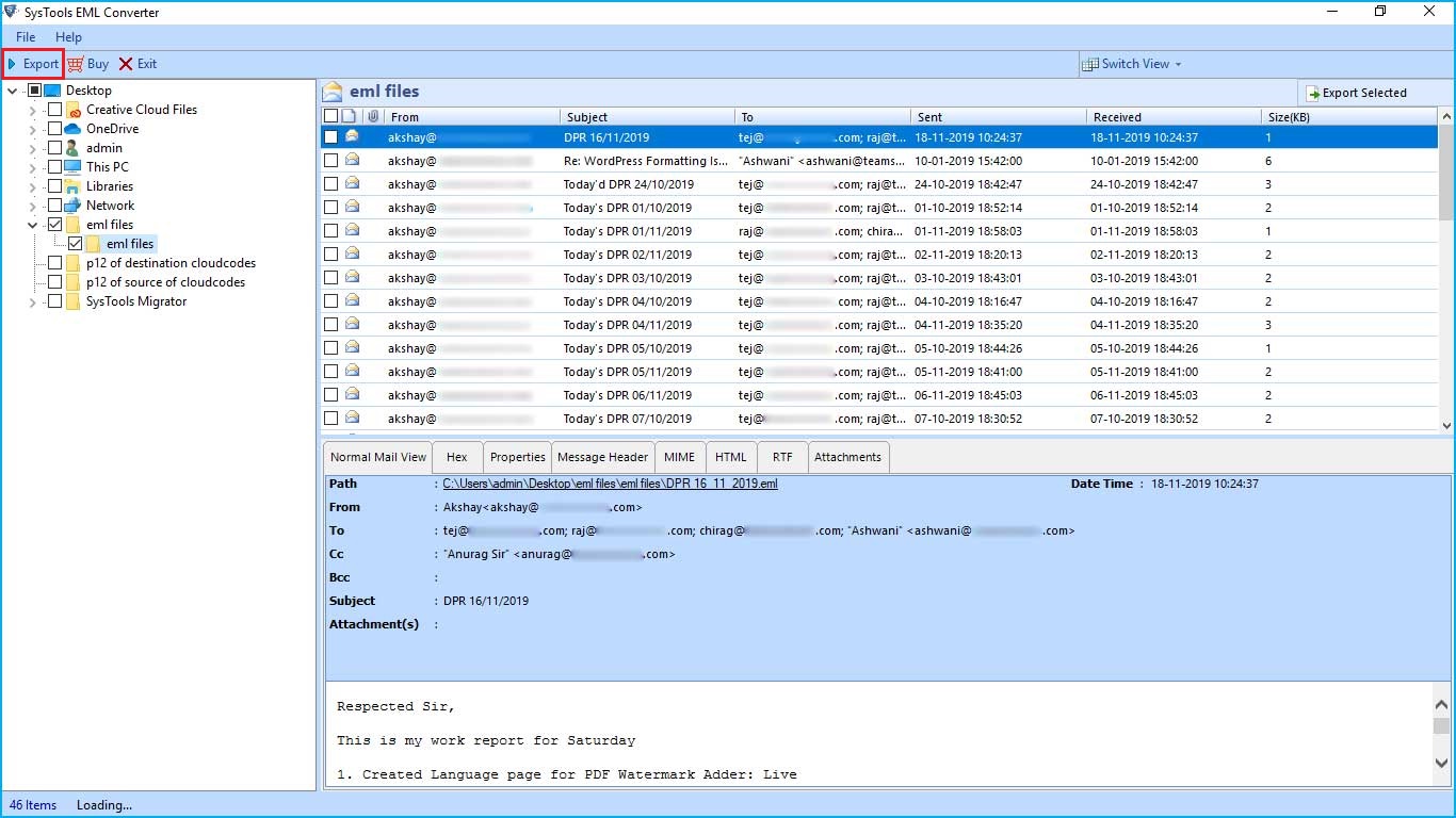 export option free