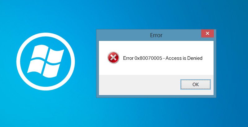 how to fix error 5 access denied windows 10