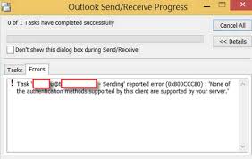 Sending & Receiving Reported Error 0x800CCC80