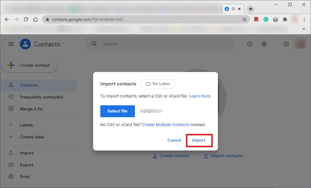 Import Hotmail Contacts to Gmail