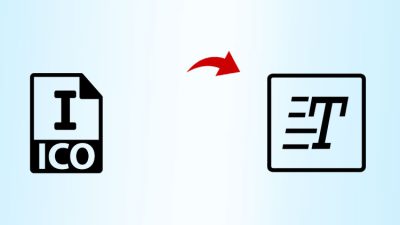 icon to text