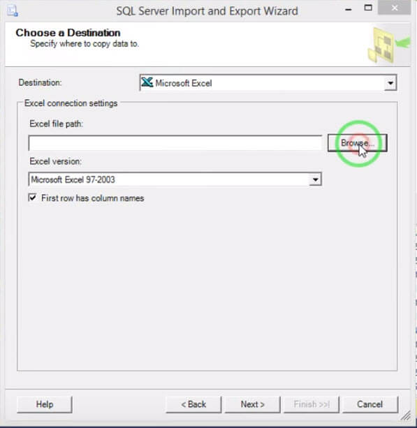 Export Data from MDF to Excel