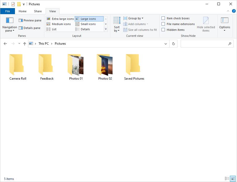 open the folder