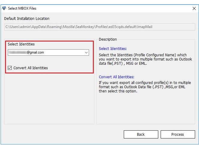 Select SeaMonkey as source