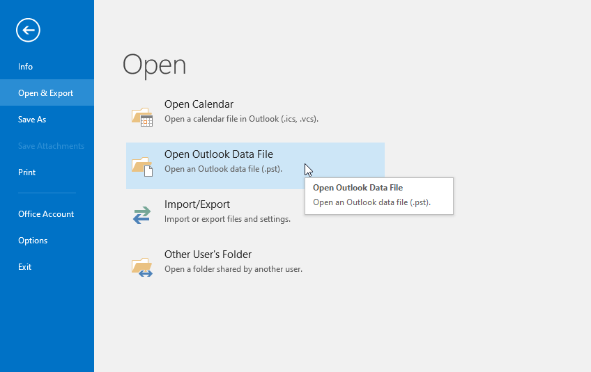 open pst file without Outlook