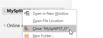 Open PST Files with Outlook