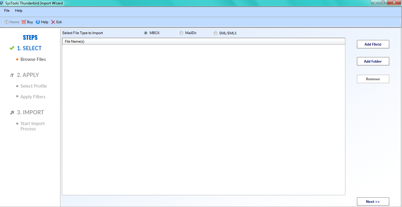 add MBOX file
