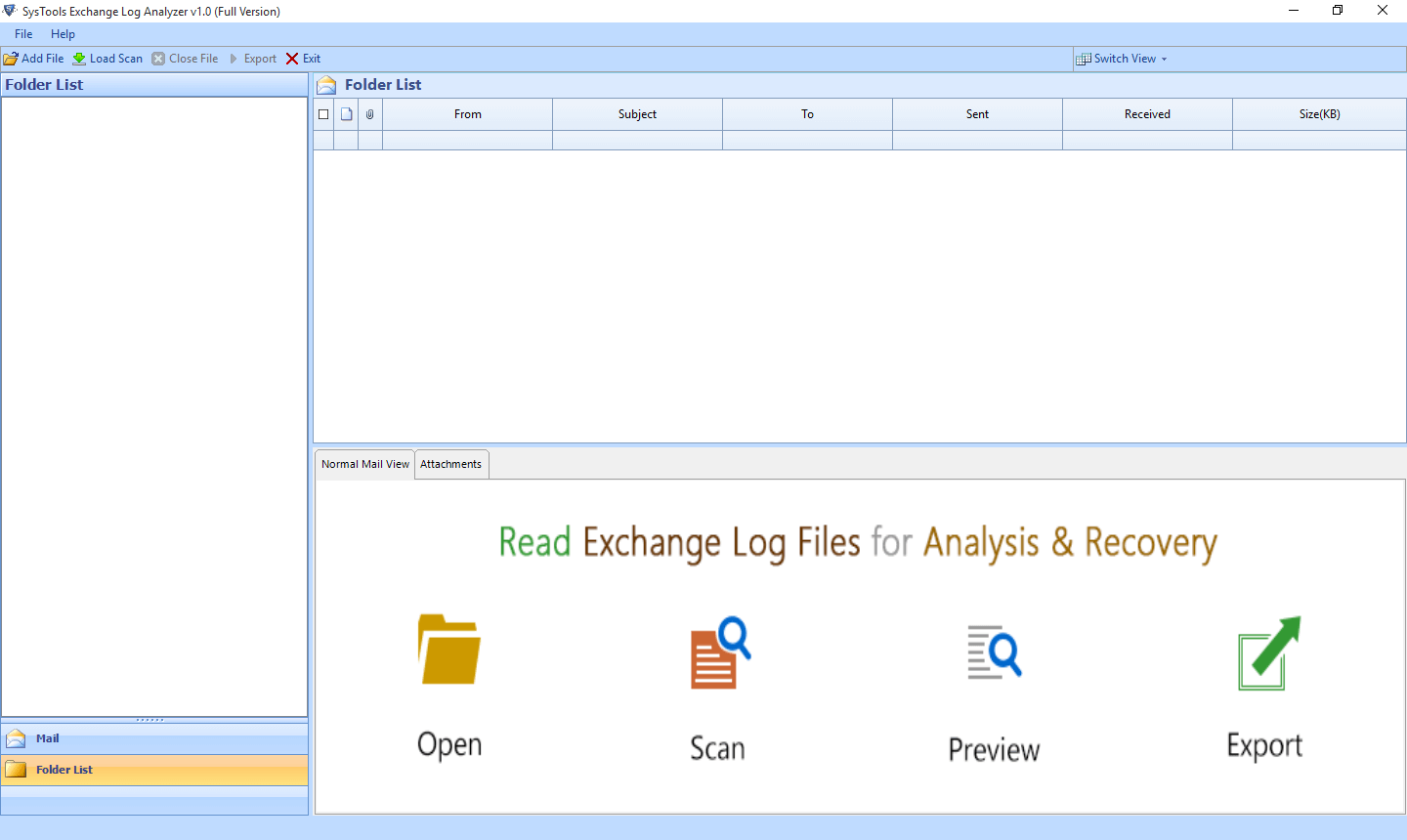 Run Exchange log analyzer