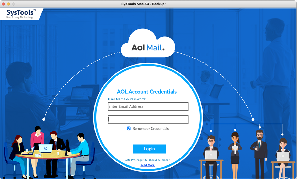 start the tool to export aol emails as html