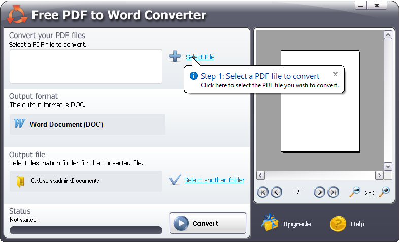 launch PDF to Doc