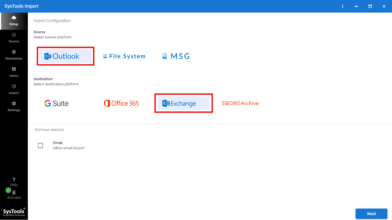 Exchange Importer tool
