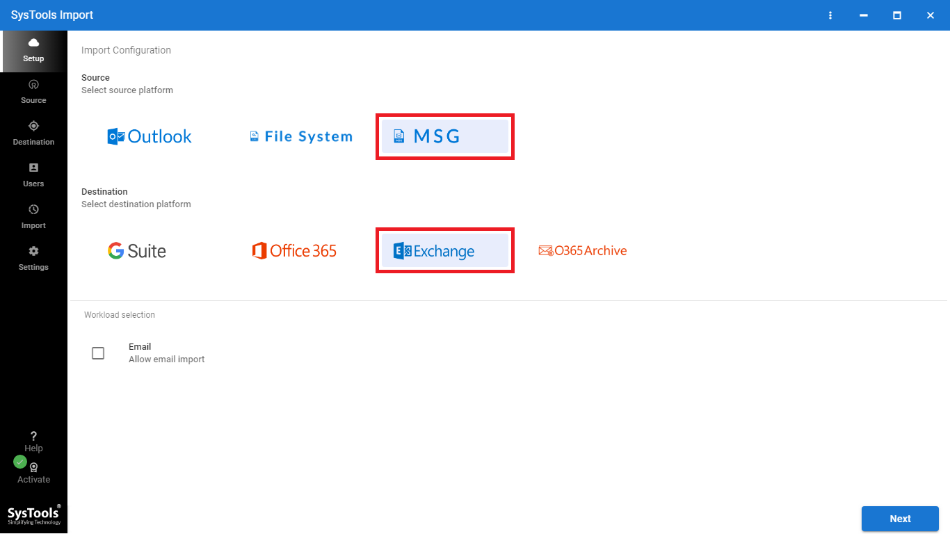 importing emails from MSG file to Exchange