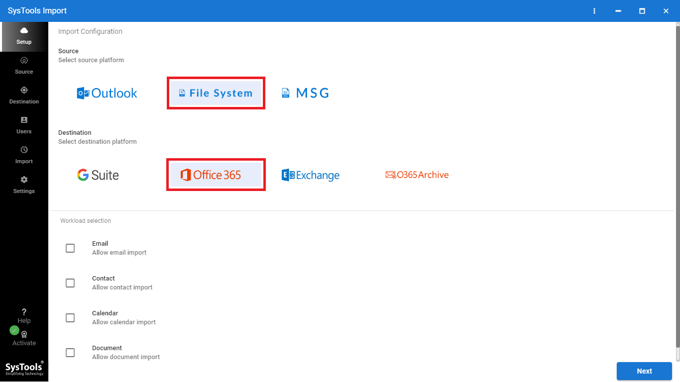 EML to Office 365