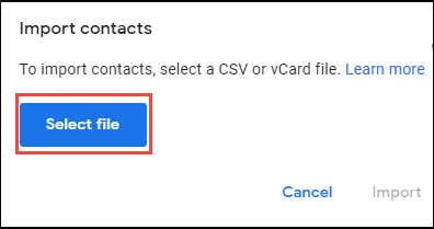 move Outlook contacts to Google contacts