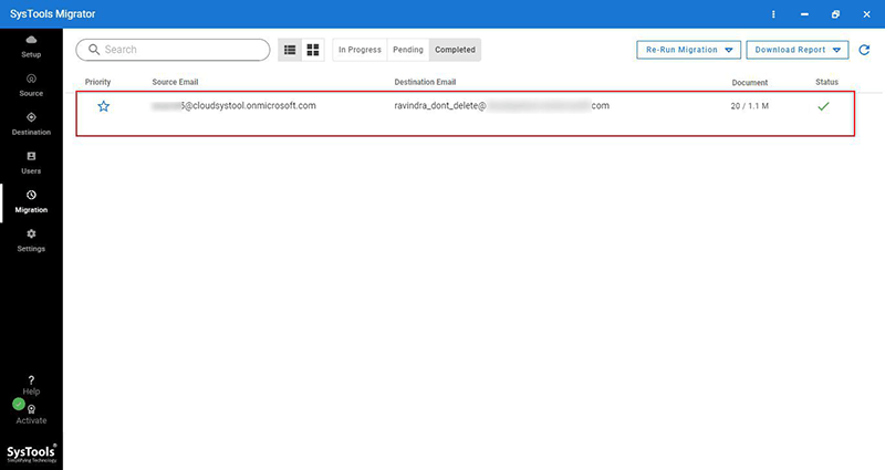 OneDrive Migration Completed