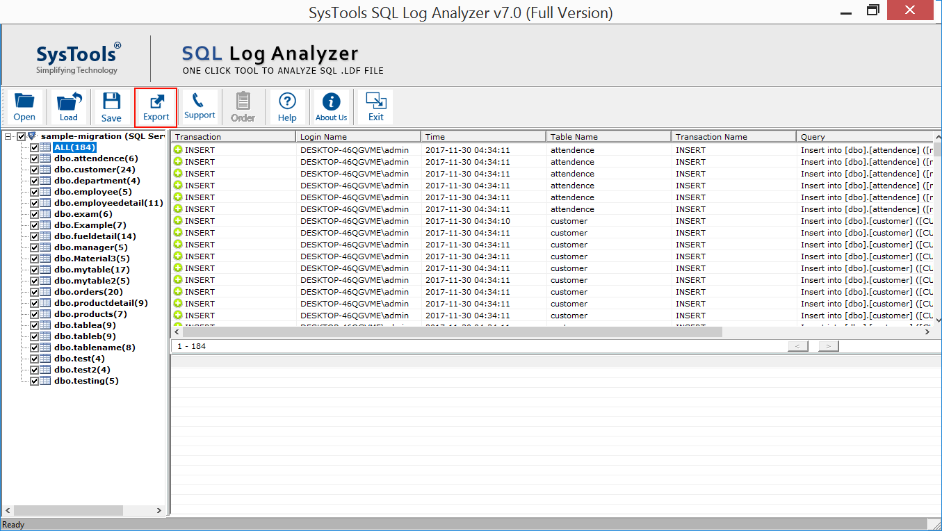 read error log files