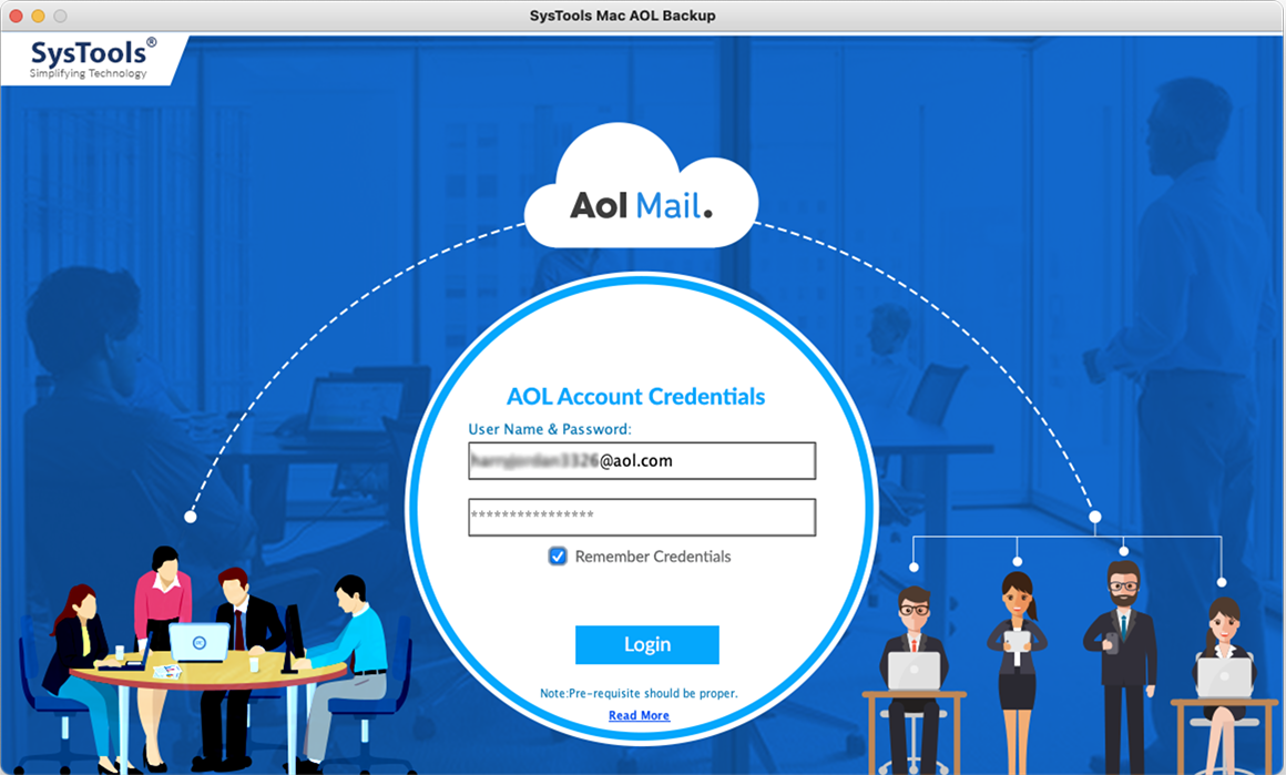 enter aol username and password to login