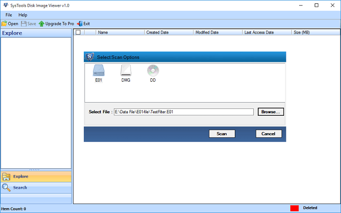 Add disk image file