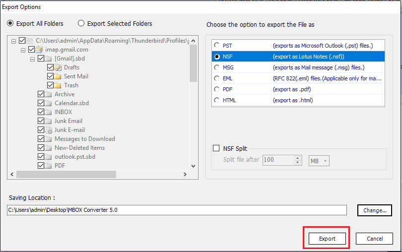 mbox to nsf conversion tool