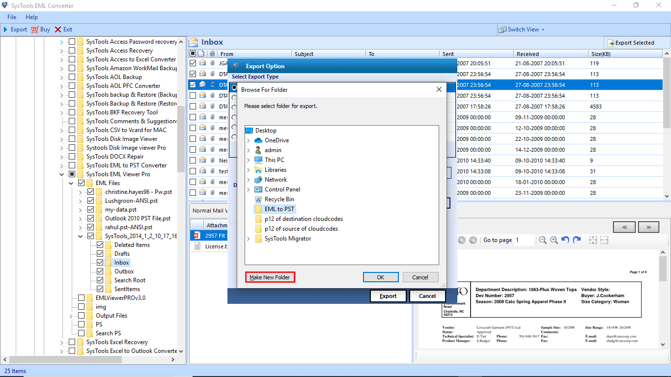 save exported file