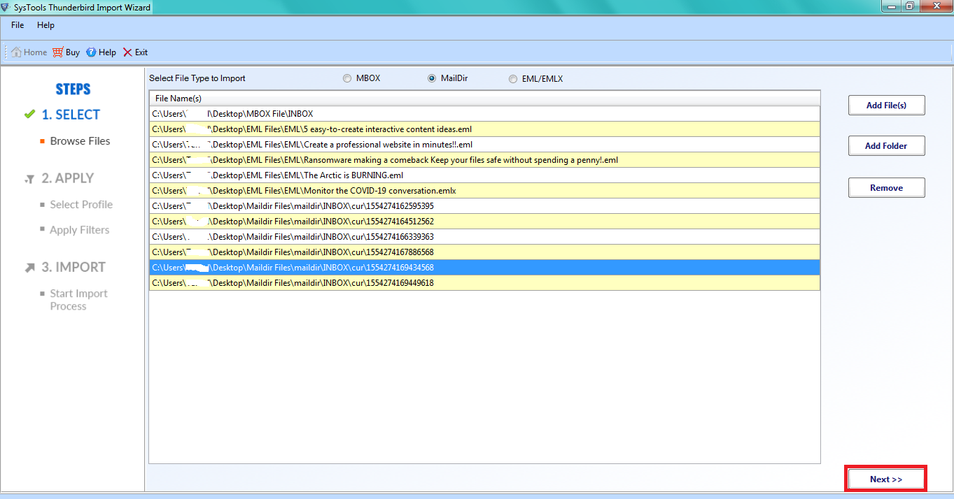 preview mbox file data