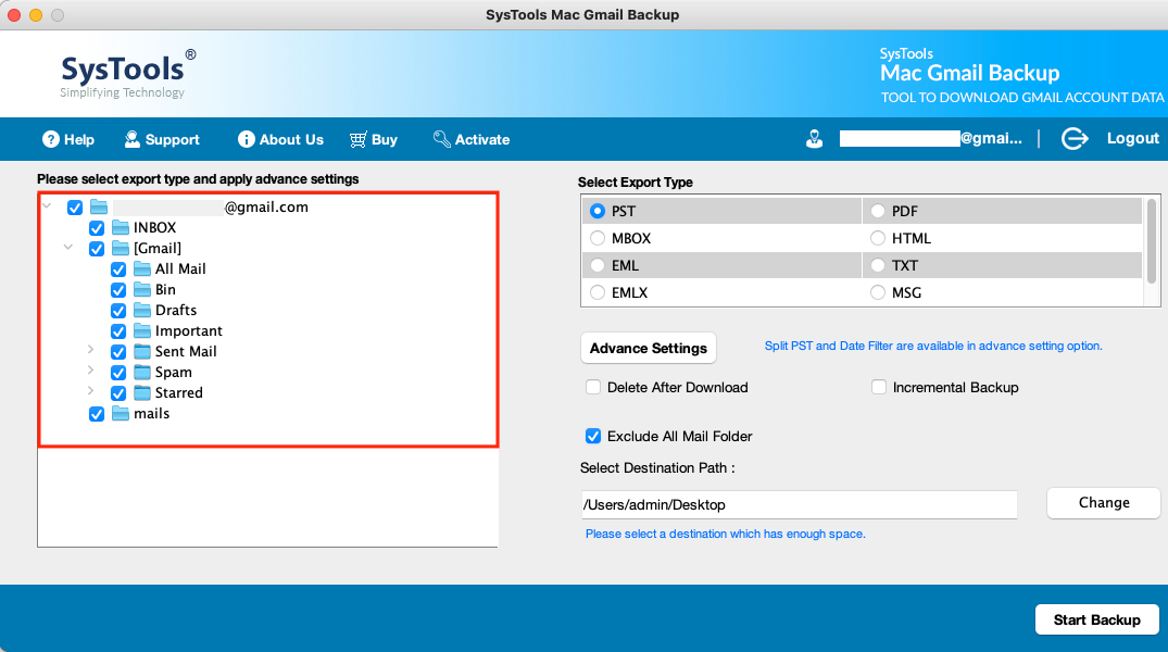 Gmail to EML