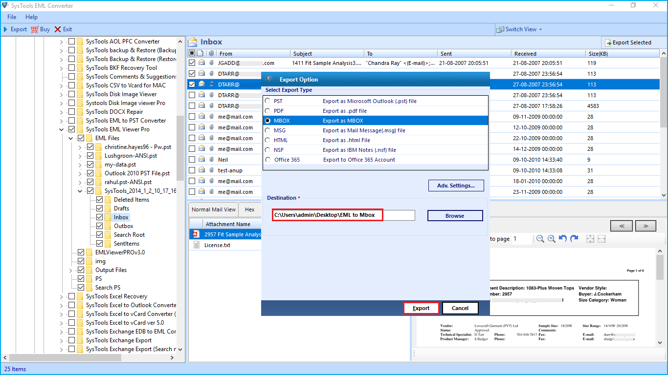 select files