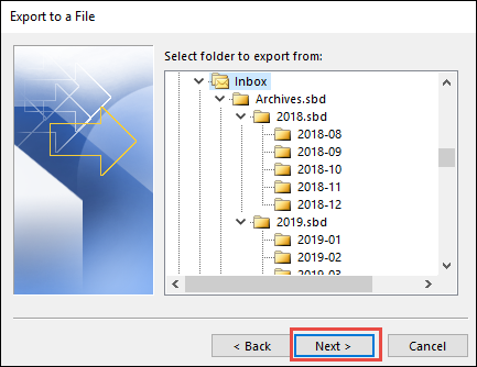 contacts folder