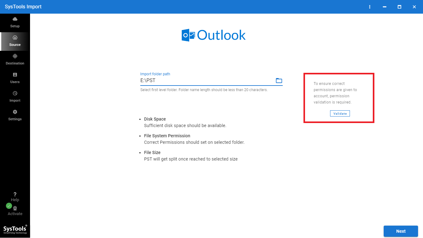import pst to shared mailbox