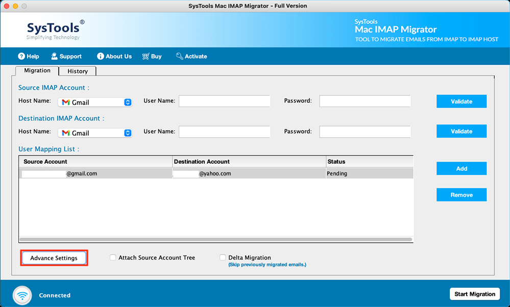 addtional settings