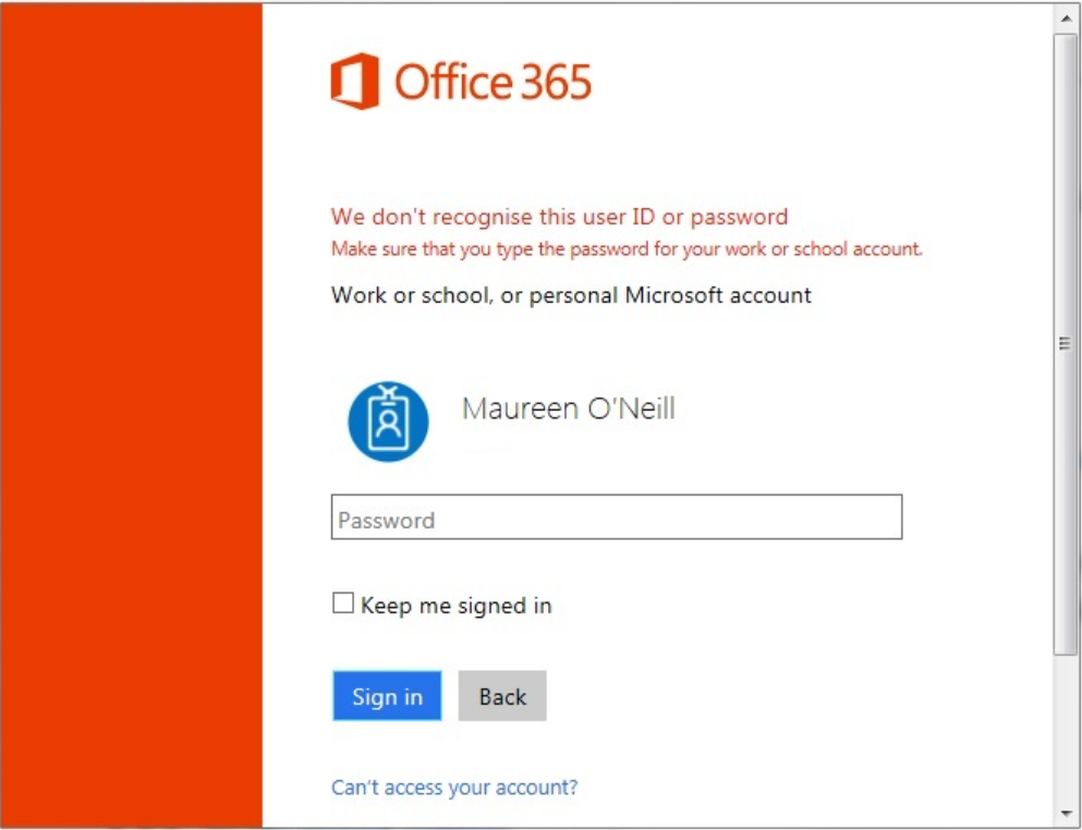 office 365 error