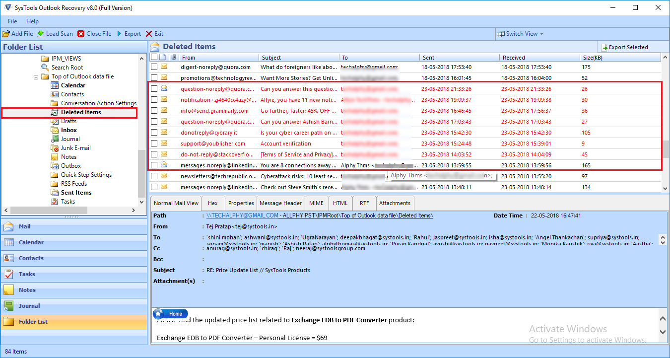 восстановить файлы outlook