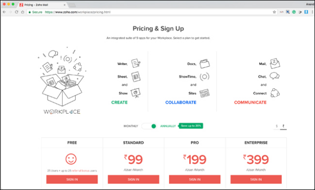 Open Zoho Mail