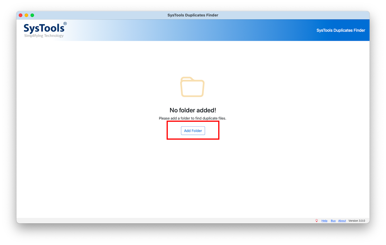 tap on the Add Folder option