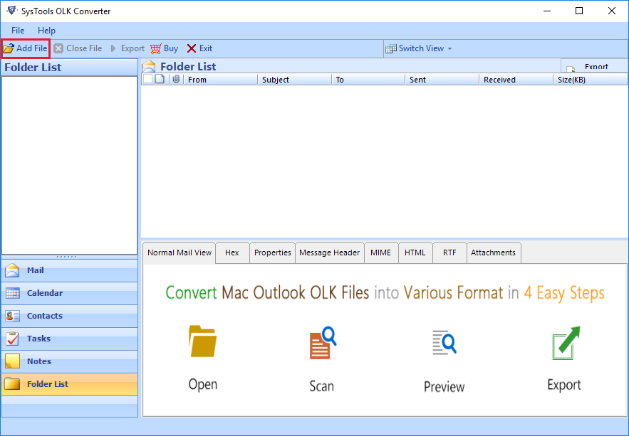 add olk file