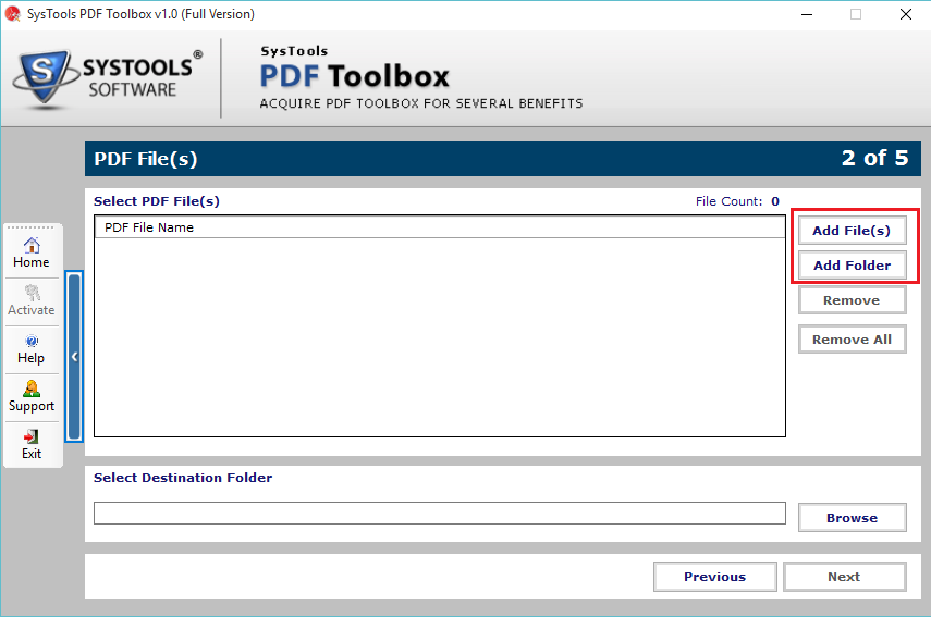 tab add files to upload pdf
