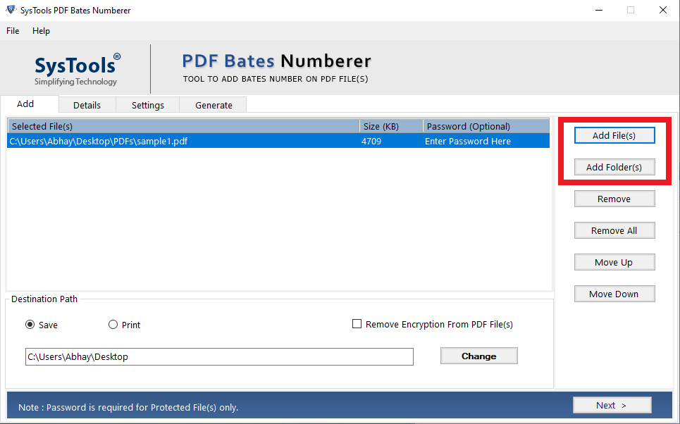 PDF Page numbering software