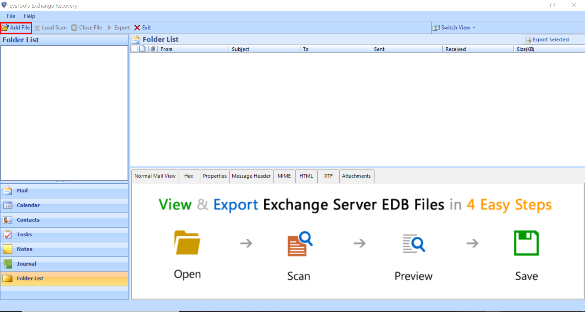 Exchange recovery wizard