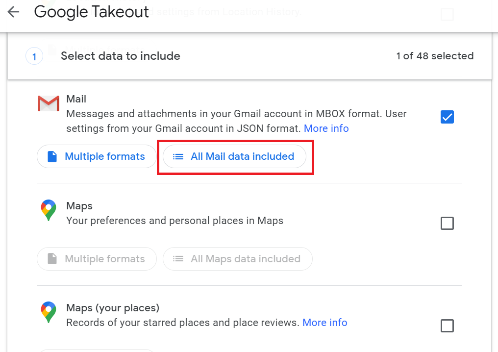 Include All Gmail Data