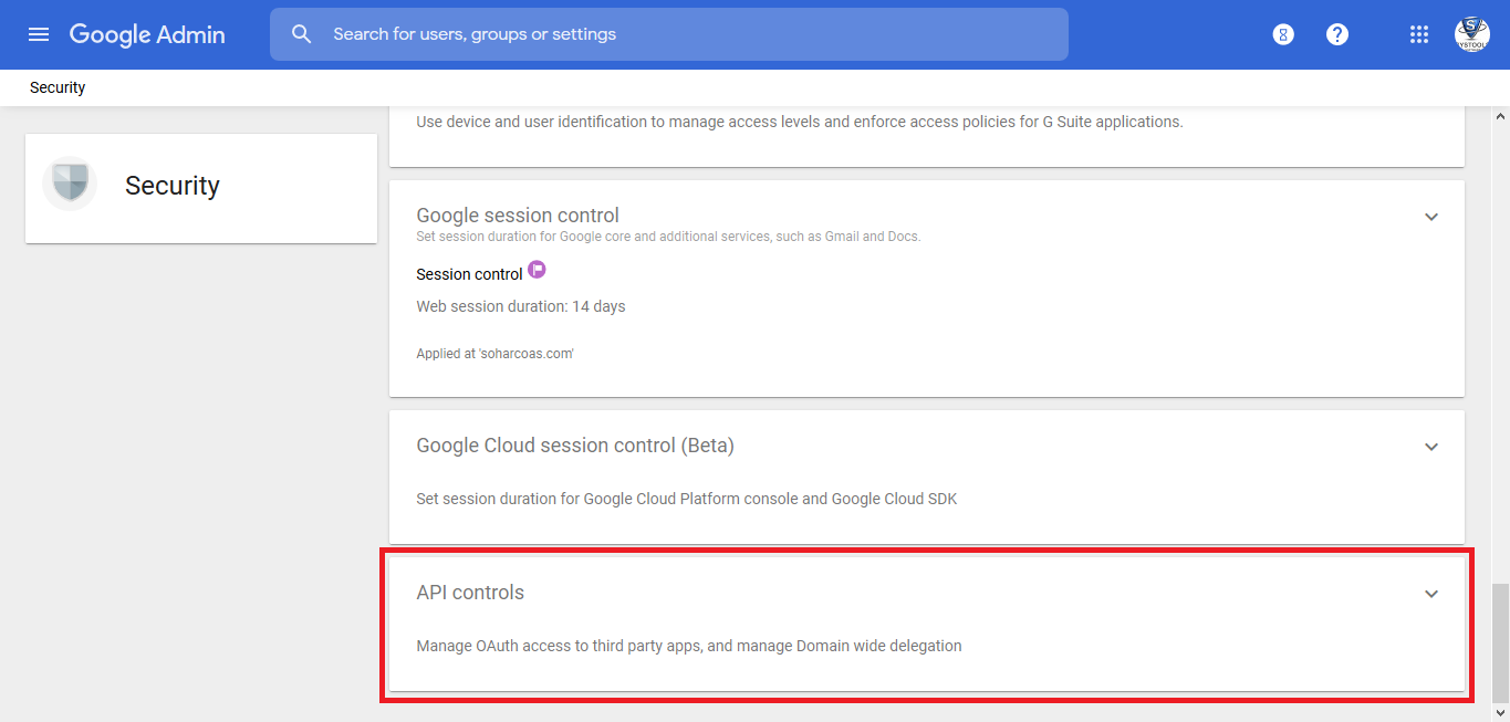 APIs & Services option