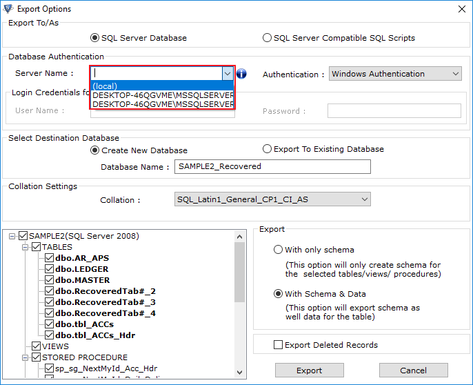 SQL Recovery