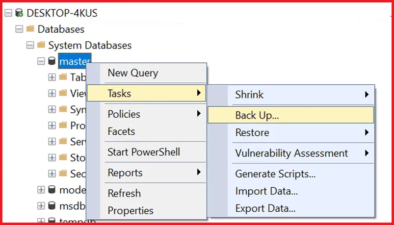 take backups