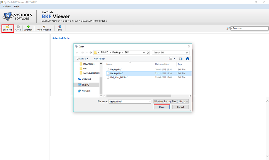 browse corrupt bkf file