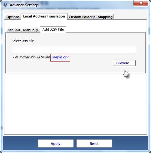 Browse CSV